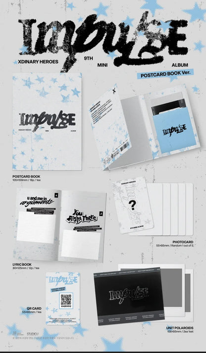 (PRE-ORDER) XDINARY HEROES - IMPULSE 9TH MINI ALBUM [POSTCARD BOOK VER.]