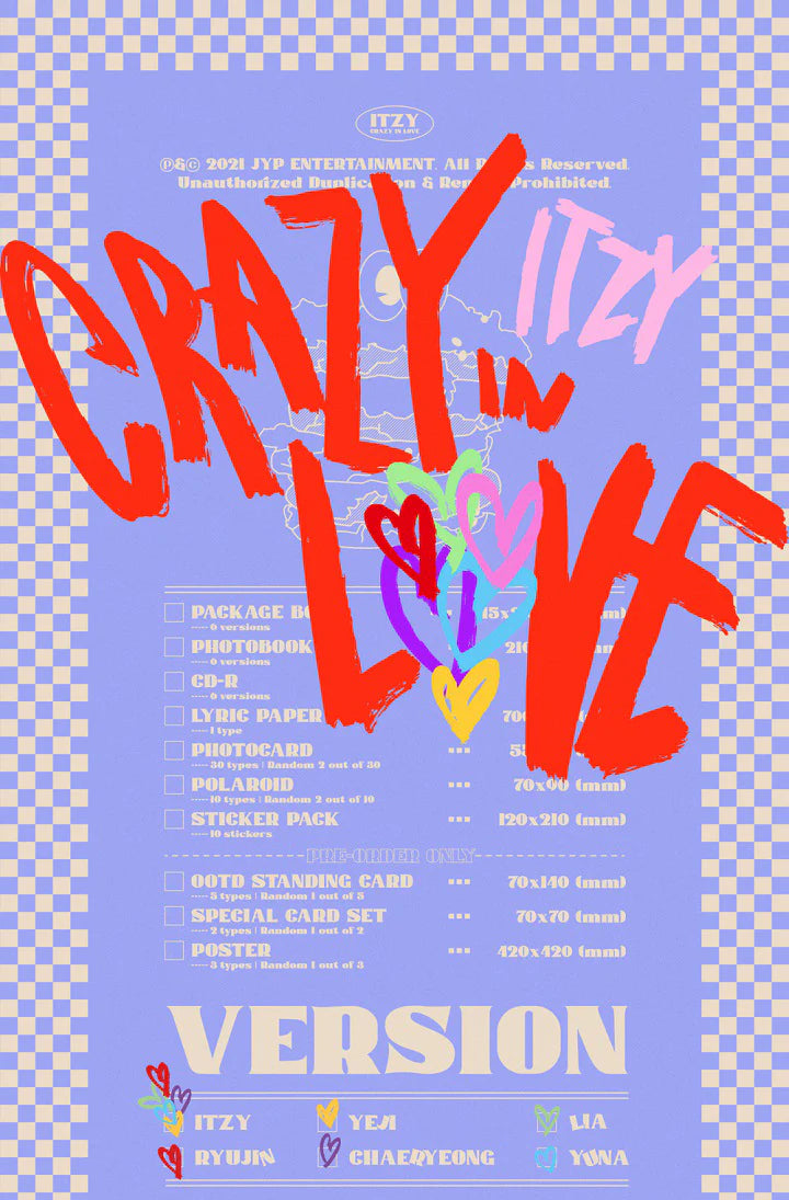 ITZY - CRAZY IN LOVE 1ST ALBUM RANDOM