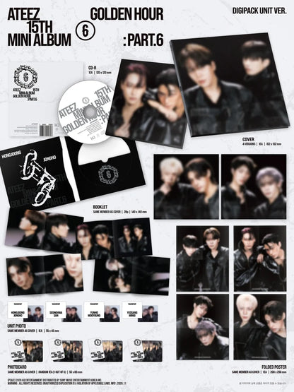 (PRE-ORDER) ATEEZ - GOLDEN HOUR: PART.6 15TH MINI ALBUM [UNIT DIGIPACK VER.]