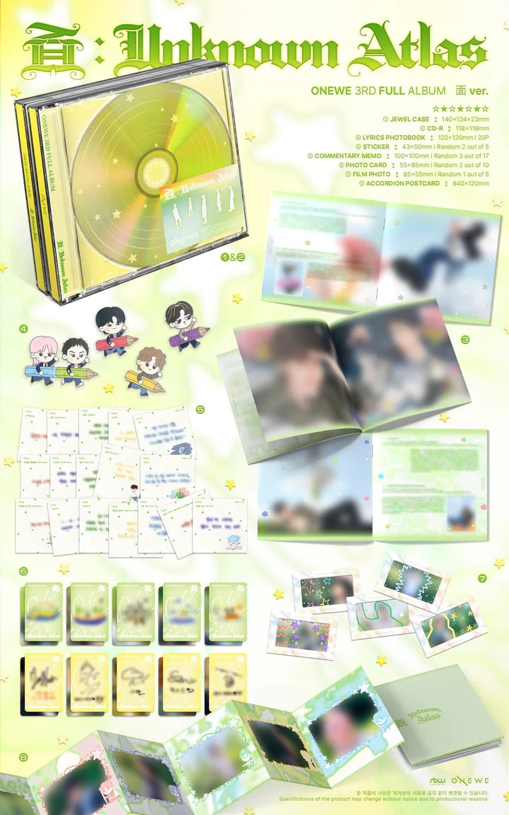 ONEWE - [面: UNKNOWN ATLAS 3ND FULL ALBUM