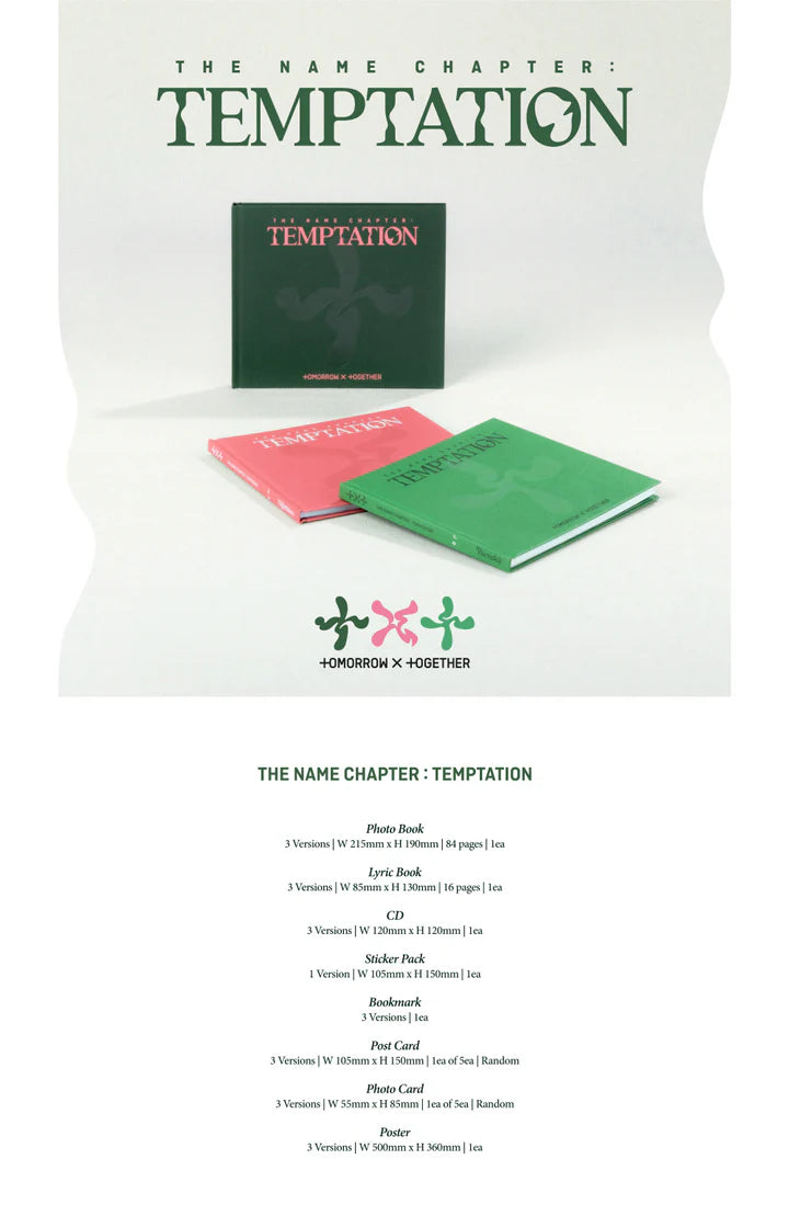 TOMORROW X TOGETHER (TXT) - THE NAME CHAPTER: TEMPTATION 5TH MINI ALBUM [STANDARD ALBUM]