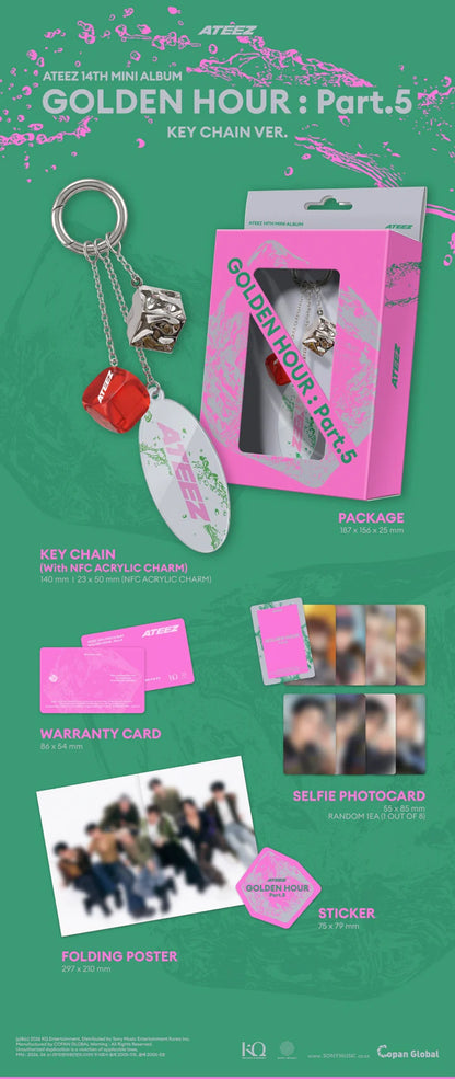 (PRE-ORDER) ATEEZ - GOLDEN HOUR: PART.5 14TH MINI ALBUM [KEYCHAIN VER.]