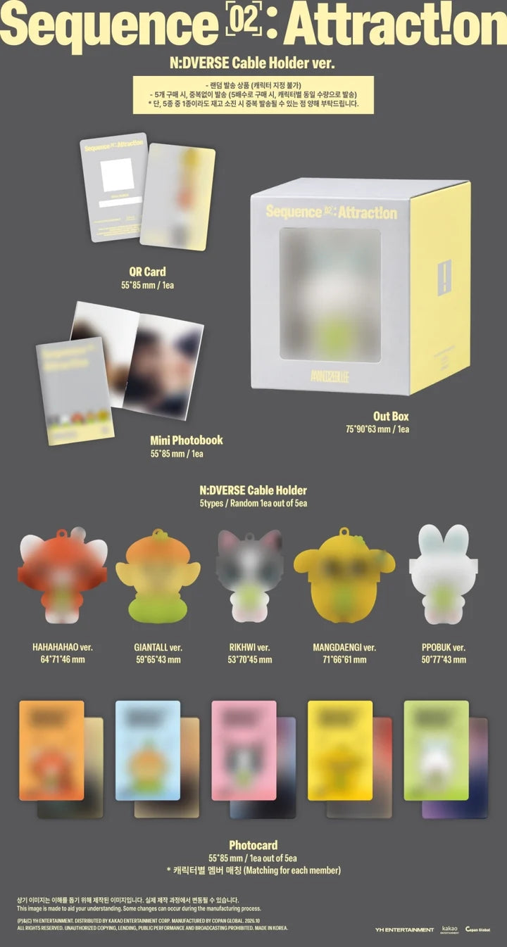 (PRE-ORDER) AND2BLE - SEQUENCE 02: ATTRACTION 2ND MINI ALBUM [N:DVERSE CABLE HOLDER VER.]