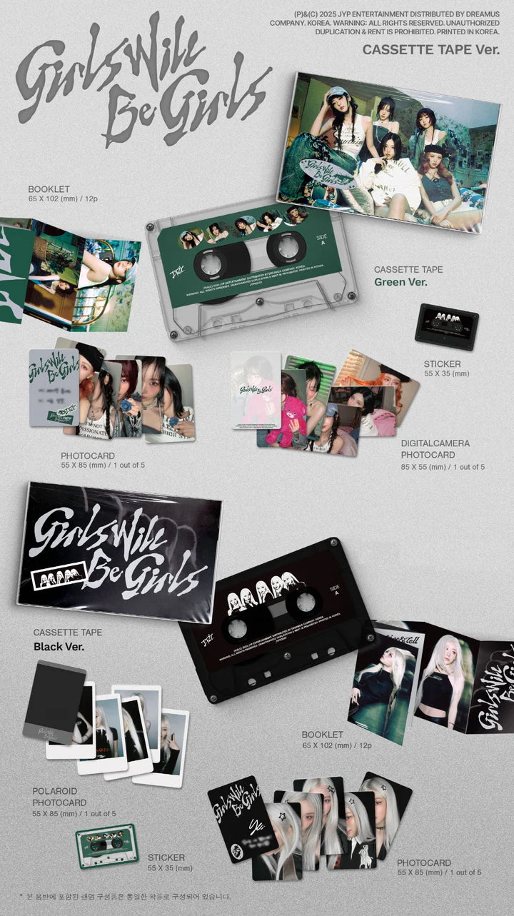 ITZY - GIRLS WILL BE GIRLS ALBUM [CASSETEE TAPE VER.]
