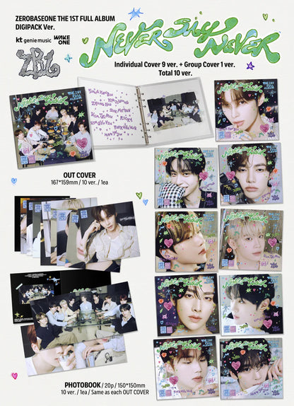 ZEROBASEONE - NEVER SAY NEVER 1ST FULL ALBUM [DIGIPACK VER.]