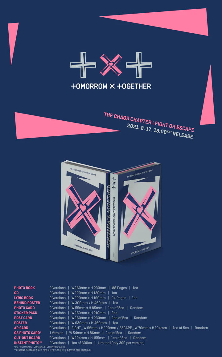 TOMORROW X TOGETHER (TXT) - THE CHAOS CHAPTER: FIGHT OR ESCAPE 2ND ALBUM