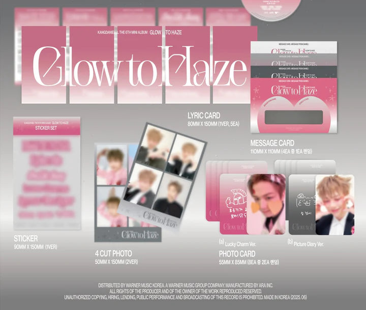 KANG DANIEL - GLOW TO HAZE 6TH MINI ALBUM [PHOTOBOOK VER.]