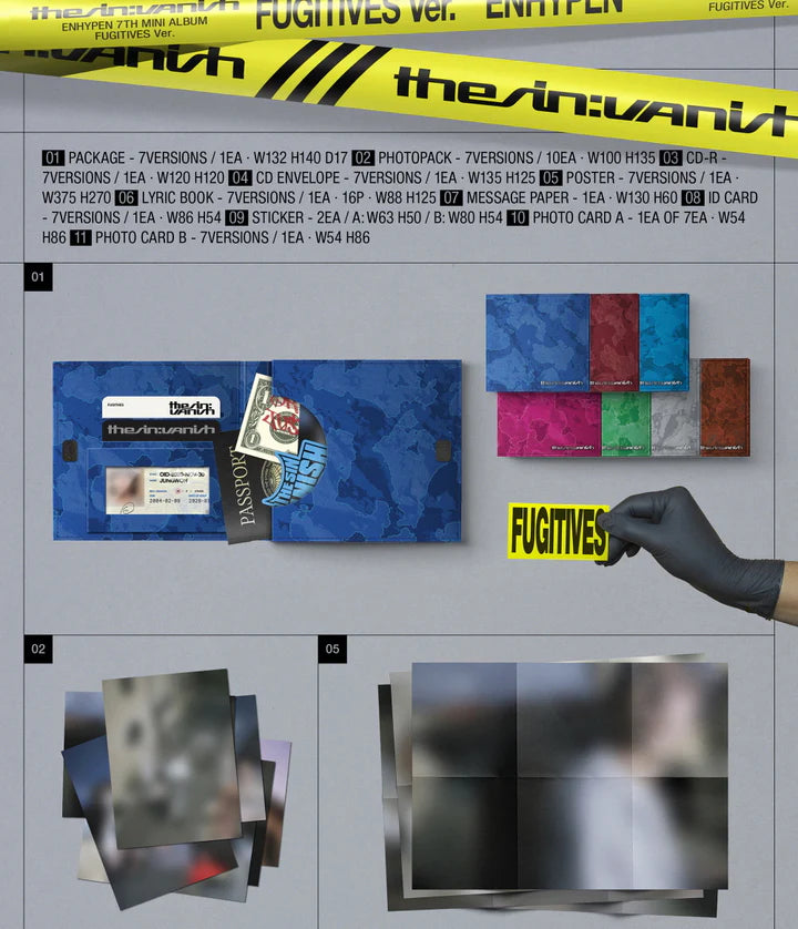ENHYPEN - THE SIN: VANISH 7TH MINI ALBUM [FUGITIVES VER.]