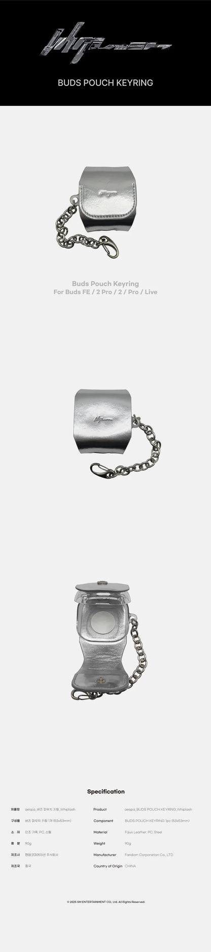 AESPA - WHIPLASH OFFICIAL MD BUDS POUCH KEYRING