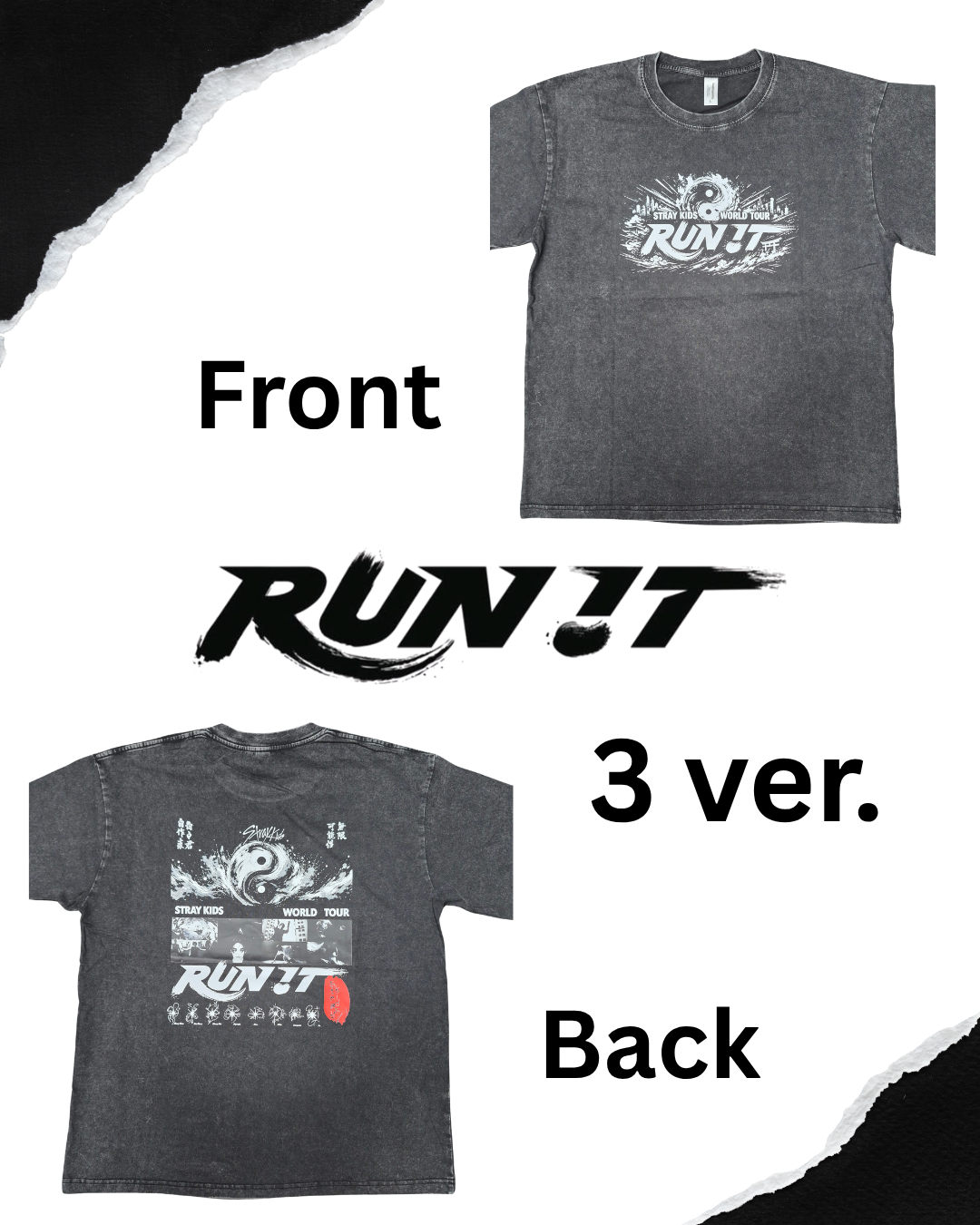 STARY KIDS- WORLD TOUR RUN IT T-SHIRT FANMADE