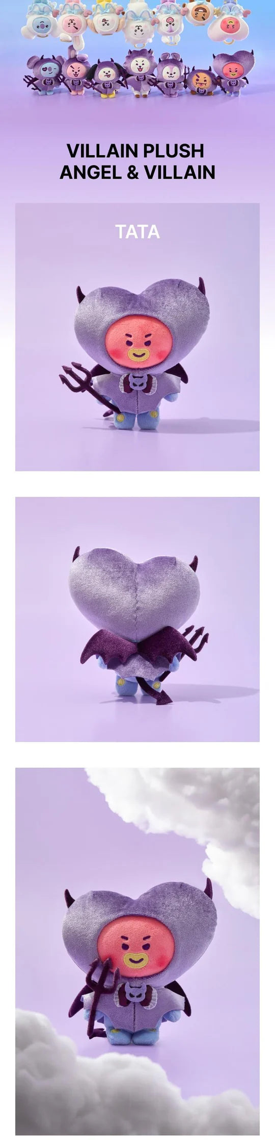 BTS - BT21 ANGEL & VILLAIN OFFICIAL MD VILLAIN PLUSH