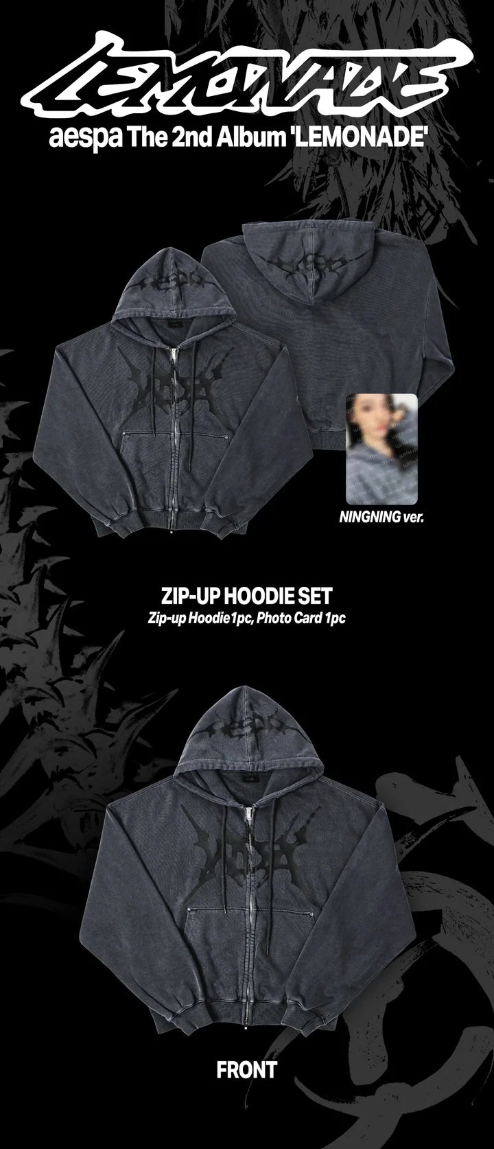 AESPA - WEEK MAKE IT LEMONADE OFFICIAL MD ZIP-UP HOODIE SET
