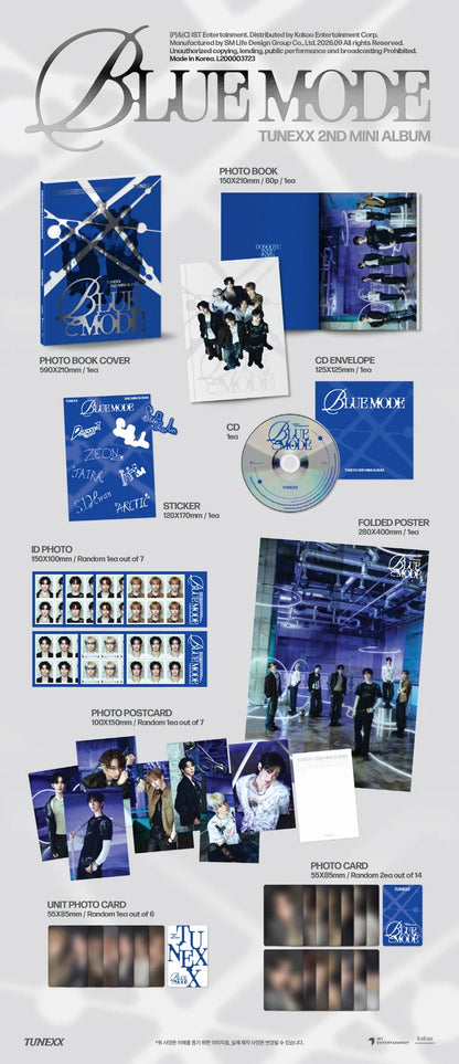 TUNEXX - BLUE MODE 2ND MINI ALBUM