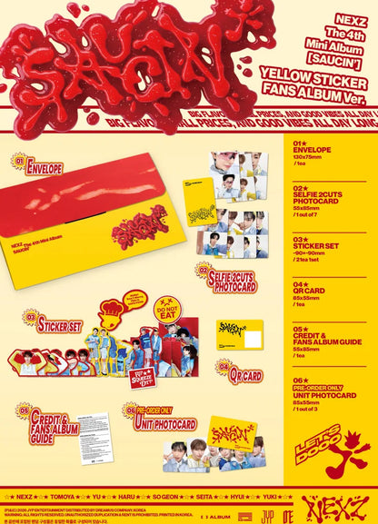 NEXZ - SAUCIN' 4TH MINI ALBUM [STICKER FANS VER.]