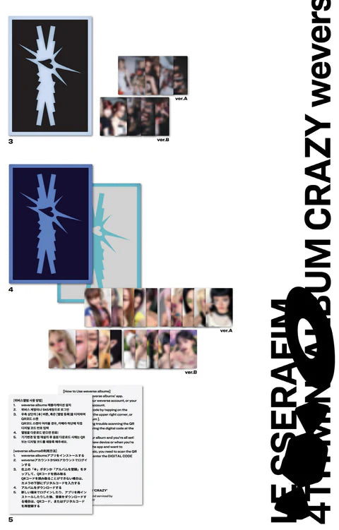 LE SSERAFIM - CRAZY 4TH MINI ALBUM [WEVERSE ALBUM VER.]