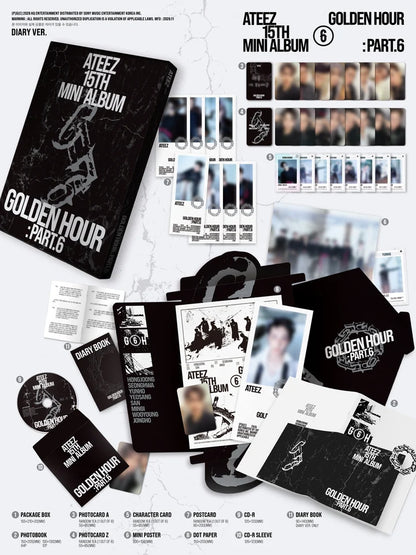(PRE-ORDER) ATEEZ - GOLDEN HOUR: PART.6 15TH MINI ALBUM