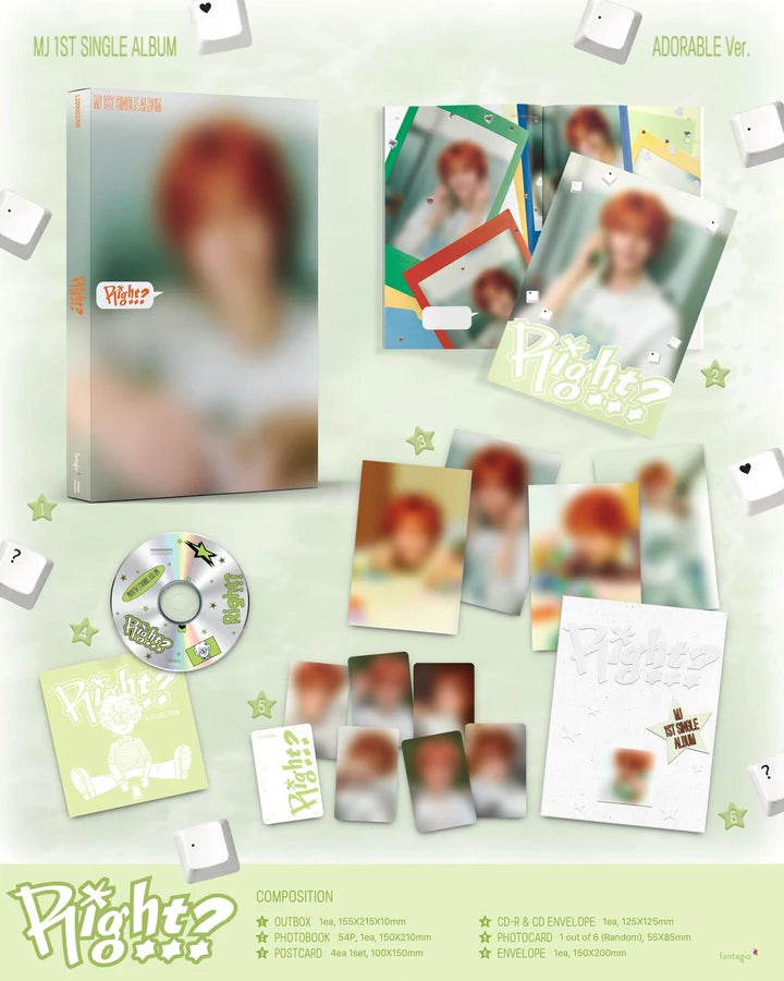 MJ (ASTRO) - RIGHT..? 1ST SINGLE CD ALBUM