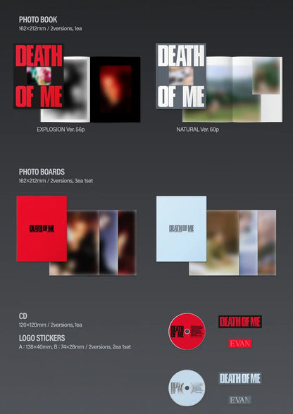 EVAN - DEATH OF ME 1ST MINI ALBUM