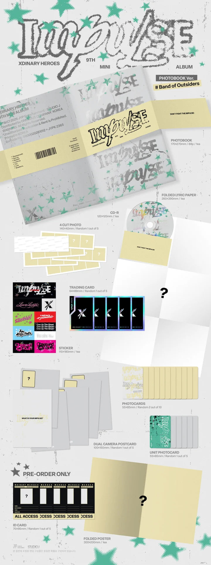 (PRE-ORDER) XDINARY HEROES - IMPULSE 9TH MINI ALBUM