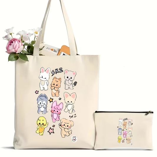 TOTE BAG BTS FANMADE SKZOO DRAWING