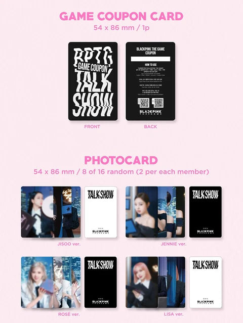 BLACKPINK: THE GAME PHOTO CARD COLLECTION [TALK SHOW]