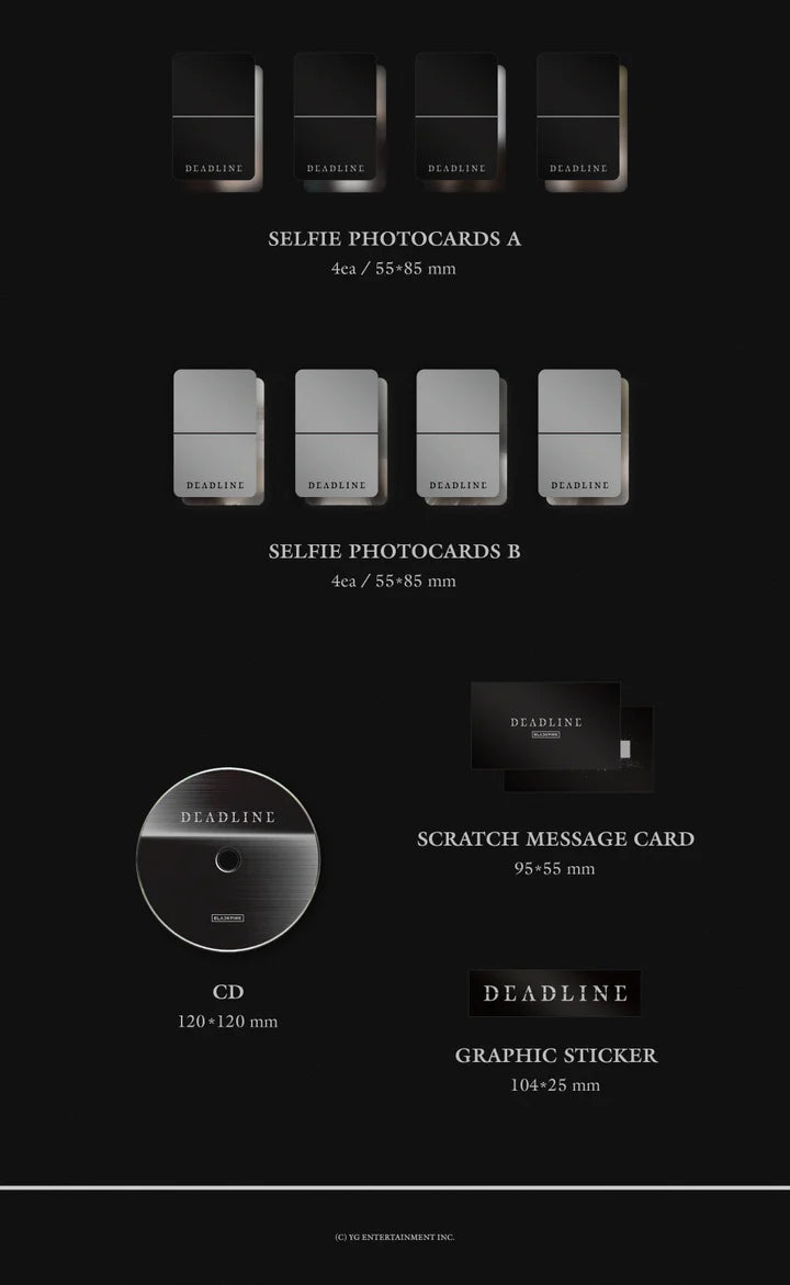 (PRE-ORDER) BLACKPINK - DEADLINE 3RD MINI ALBUM [GRAY VER.]
