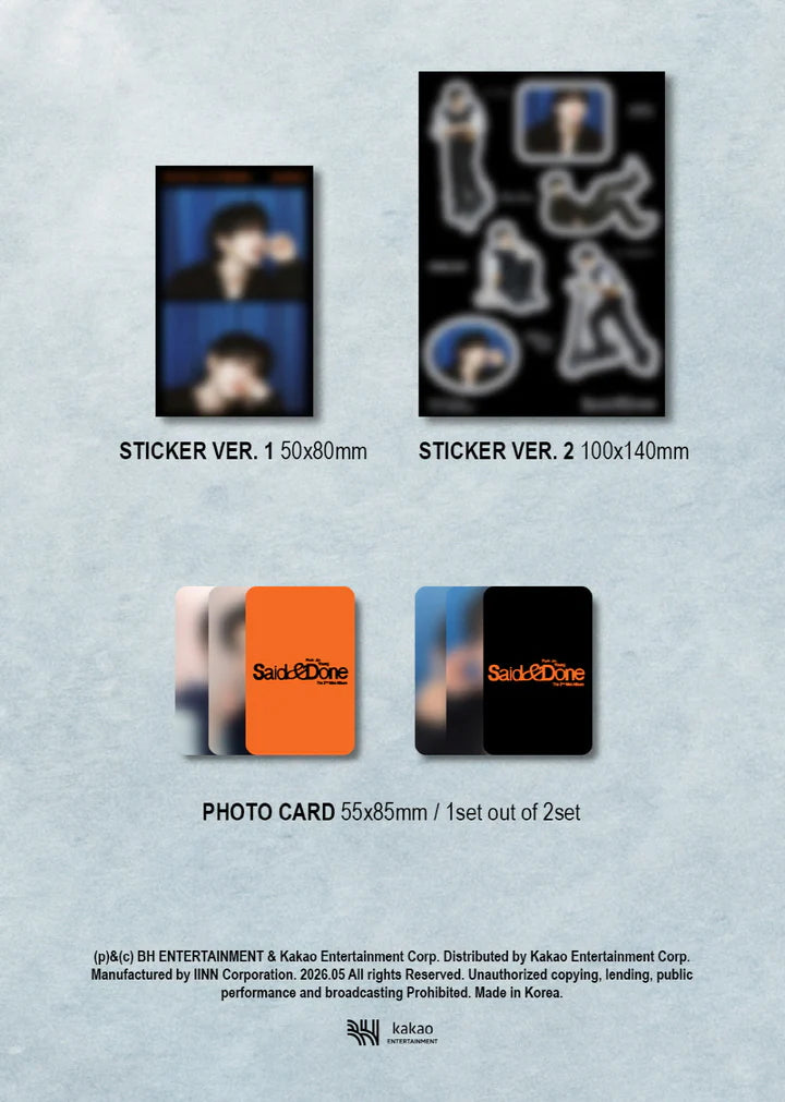(PRE-ORDER) PARK JI-YOUNG (GOT7) - SAID & DONE 2ND MINI ALBUM [ARCHIVE VER.]
