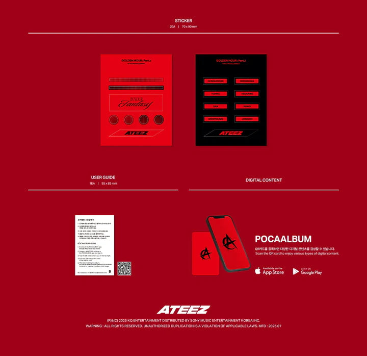 ATEEZ - GOLDEN HOUR: PART.3 IN YOUR FANTASY EDITION 12TH ALBUM [POCAALBUM VER.]