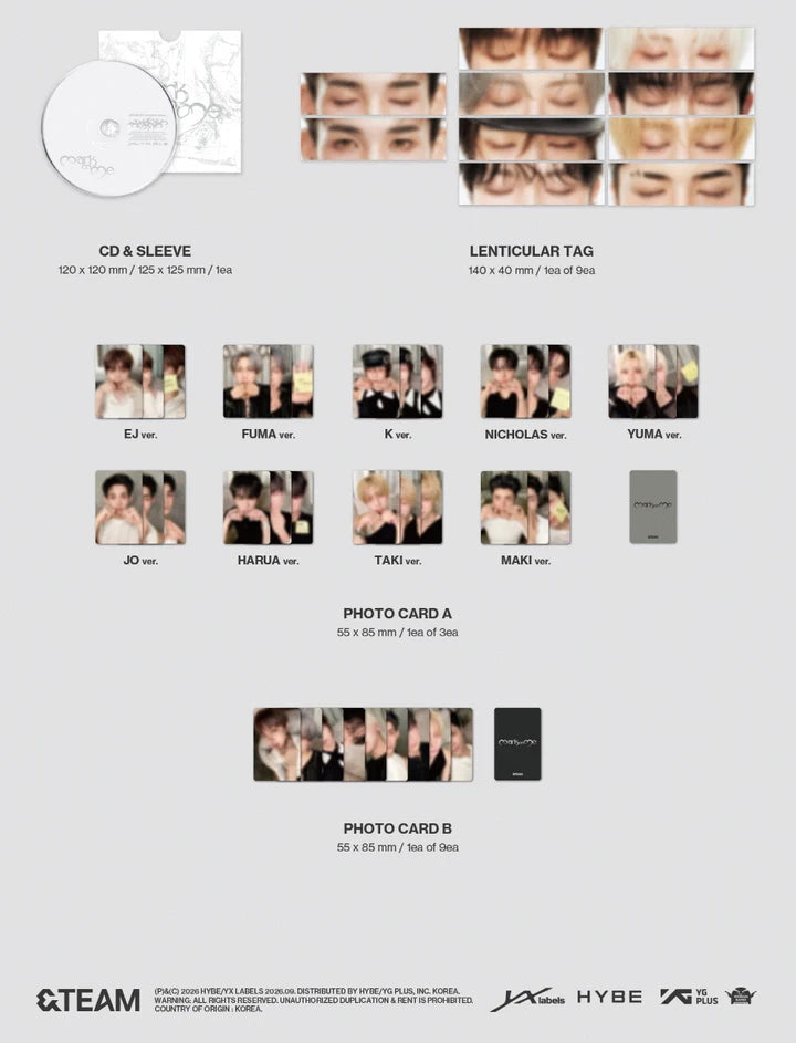&TEAM - MARK ON ME 2ND MINI ALBUM [SOLO VER.]