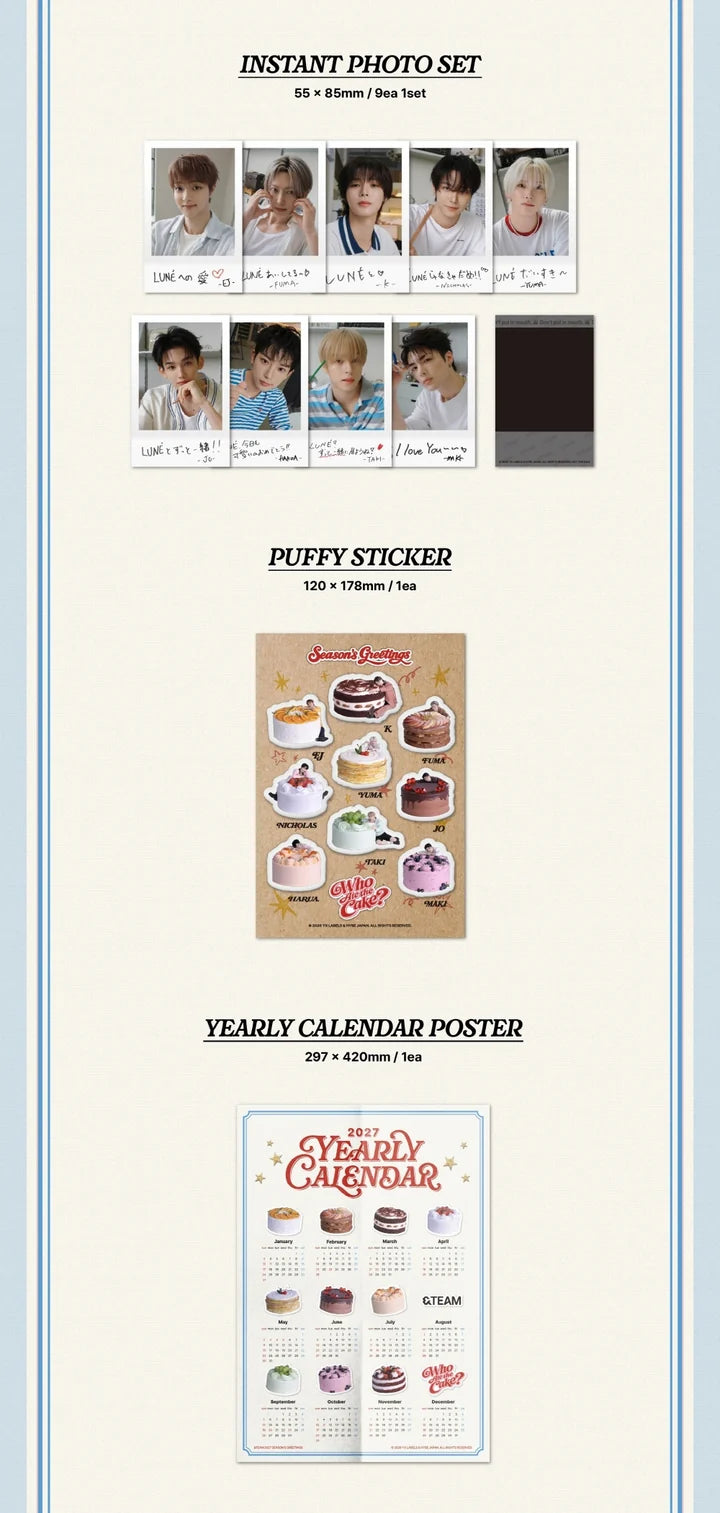 (PRE-ORDER) &TEAM - 2027 SEASON'S GREETING [WHO ATE THE CAKE?]