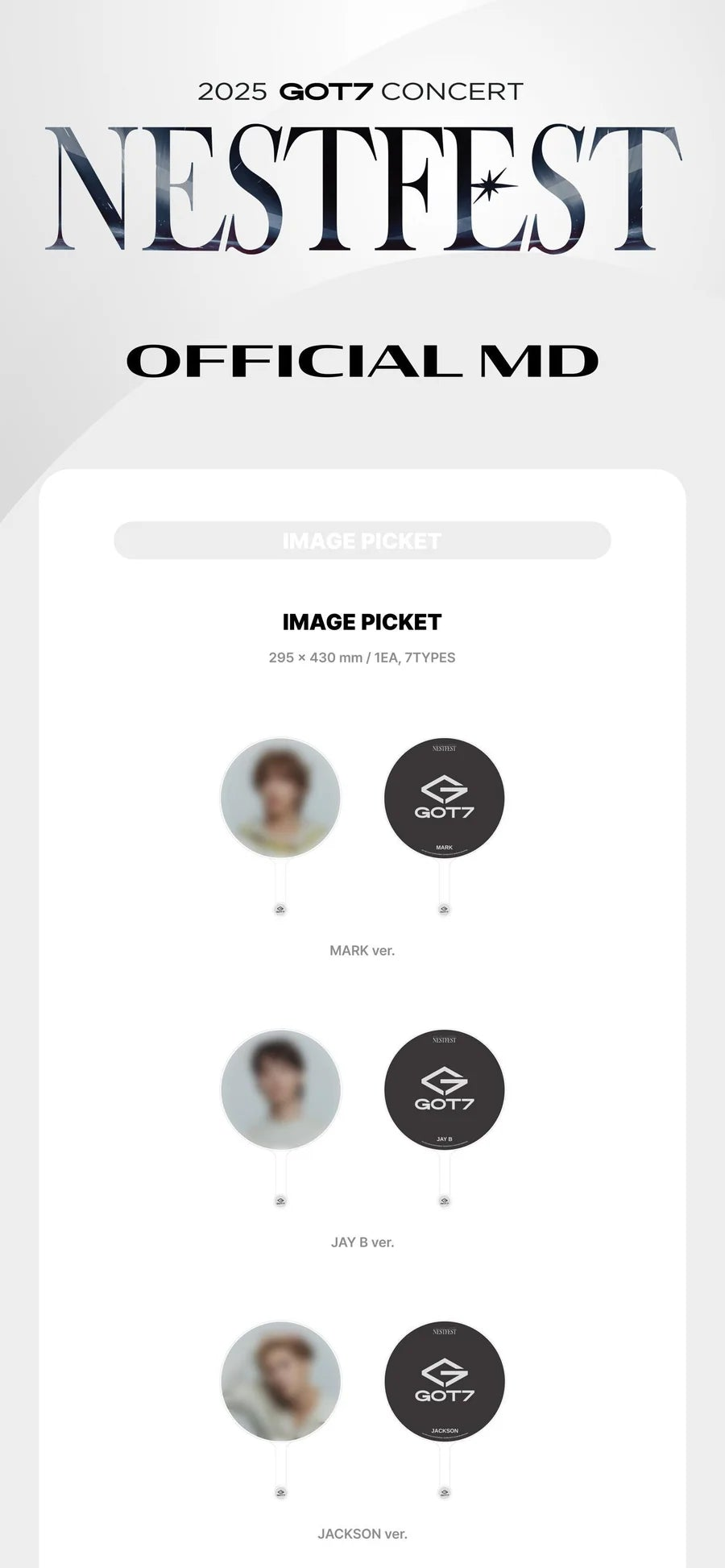 (PRE-ORDER) GOT7 - NESTFEST 2025 CONCERT OFFICIAL MD IMAGE PICKET