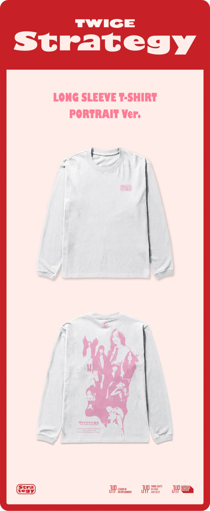 TWICE - STRATEGY POP-UP IN SEOUL OFFICIAL MD LONG SLEEVE T-SHIRT PORTRAIT VER.