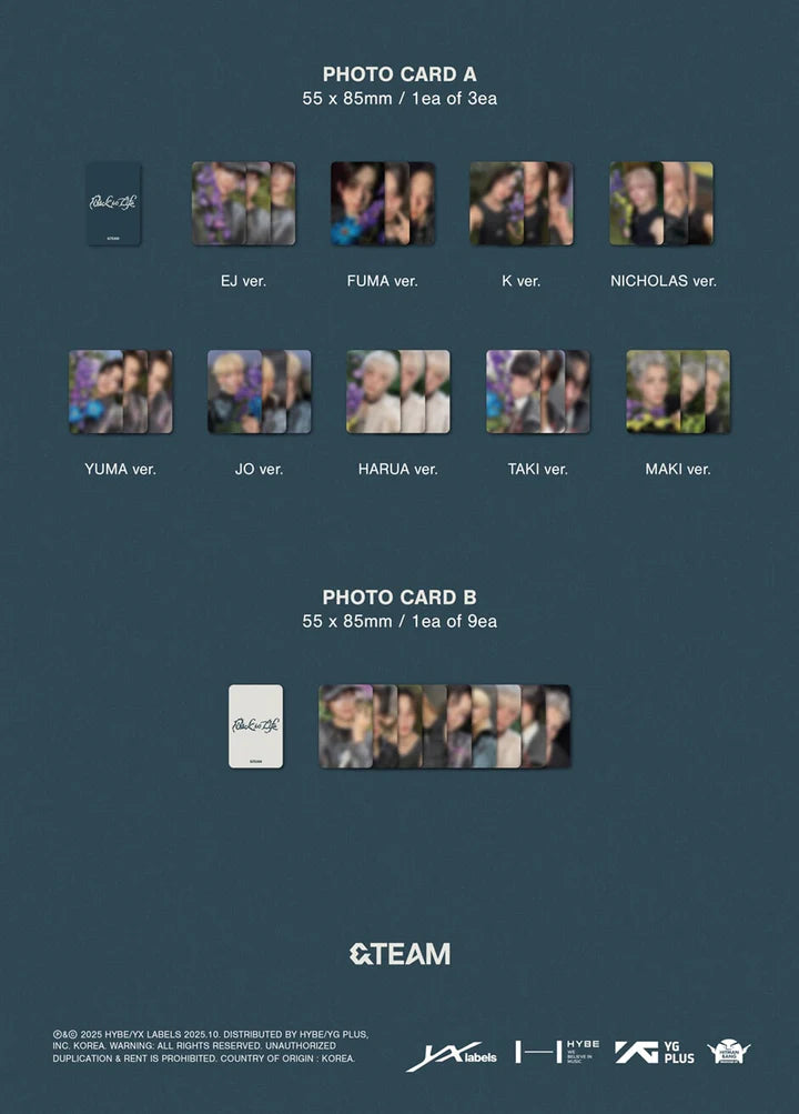 &TEAM - BACK TO LIFE KR 1ST MINI ALBUM [ROAR VER.]