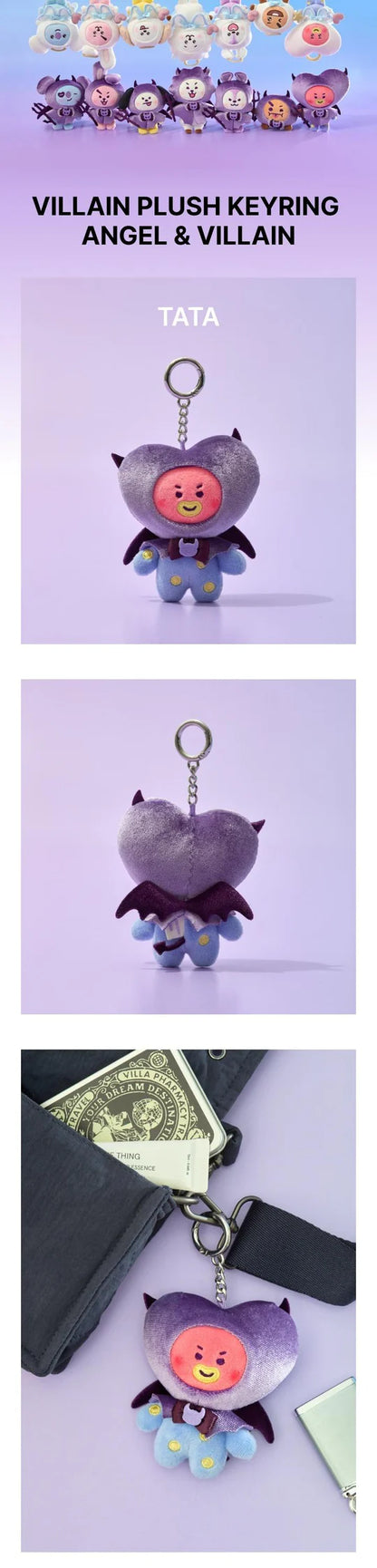 BTS - BT21 ANGEL & VILLAIN OFFICIAL MD VILLAIN PLUSH KEYRING