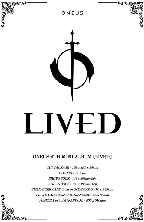 ONEUS - LIVED 4TH MINI ALBUM ALBUM