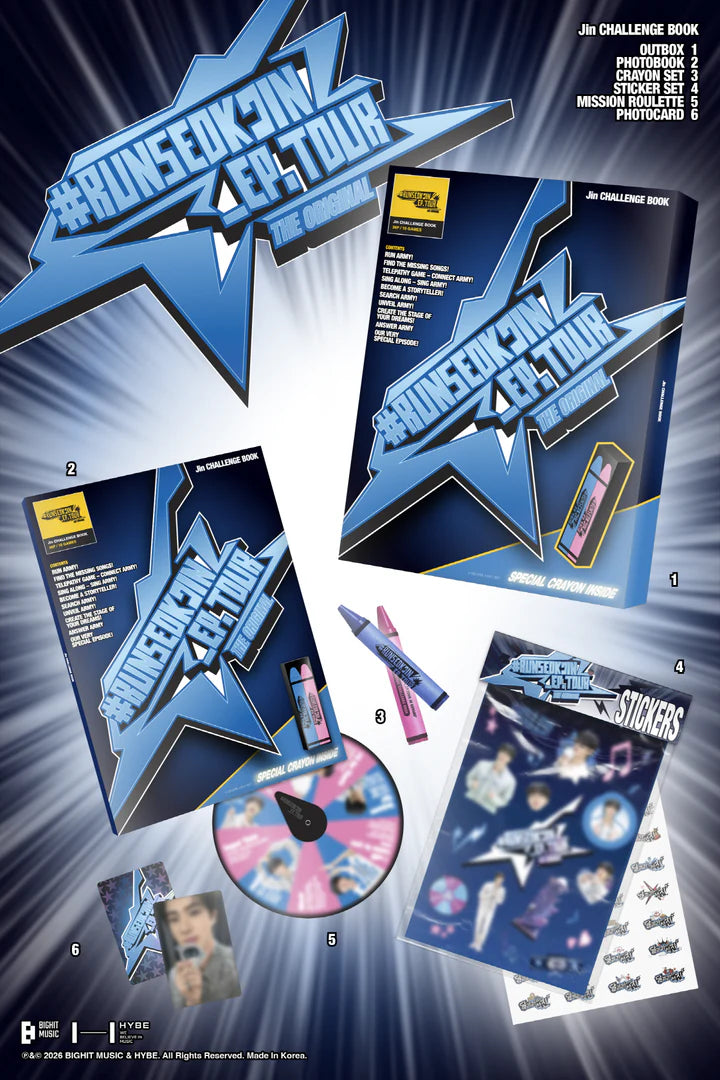 (PRE-ORDER) JIN #RUNSEOKJIN EP.TOUR IN GOYANG CHALLENGE BOOK