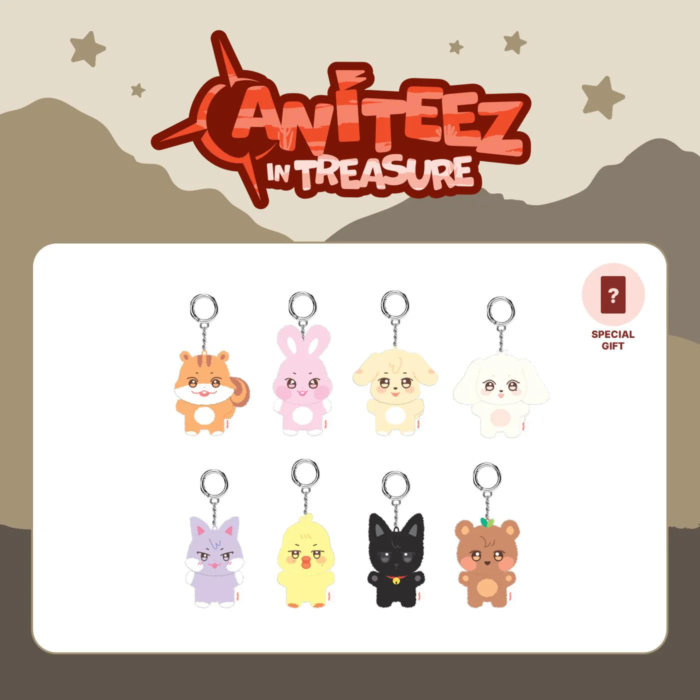 ATEEZ - ANITEEZ IN TREASURE POP-UP MD MINI PLUSH