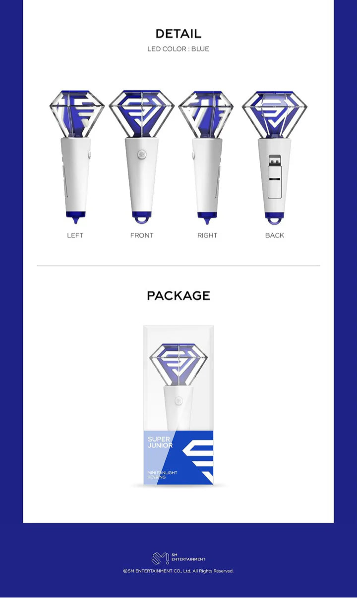 SUPER JUNIOR - MINI FANLIGHT KEYRING