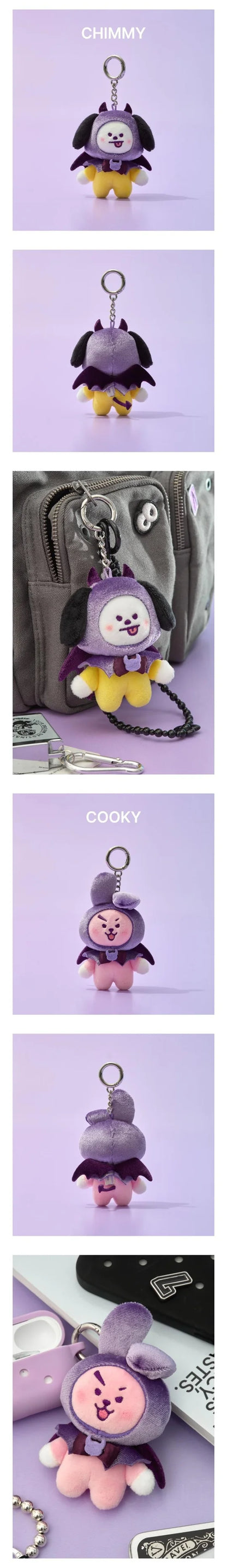 BTS - BT21 ANGEL & VILLAIN OFFICIAL MD VILLAIN PLUSH KEYRING