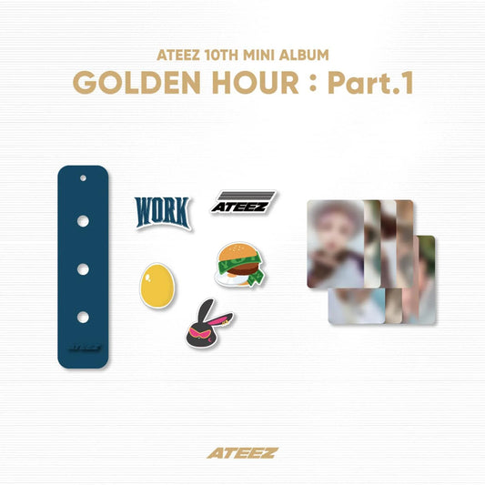 ATEEZ - GOLDEN HOUR: PART 1 OFFICIAL MD SILICONE CHARM KEYRING SET