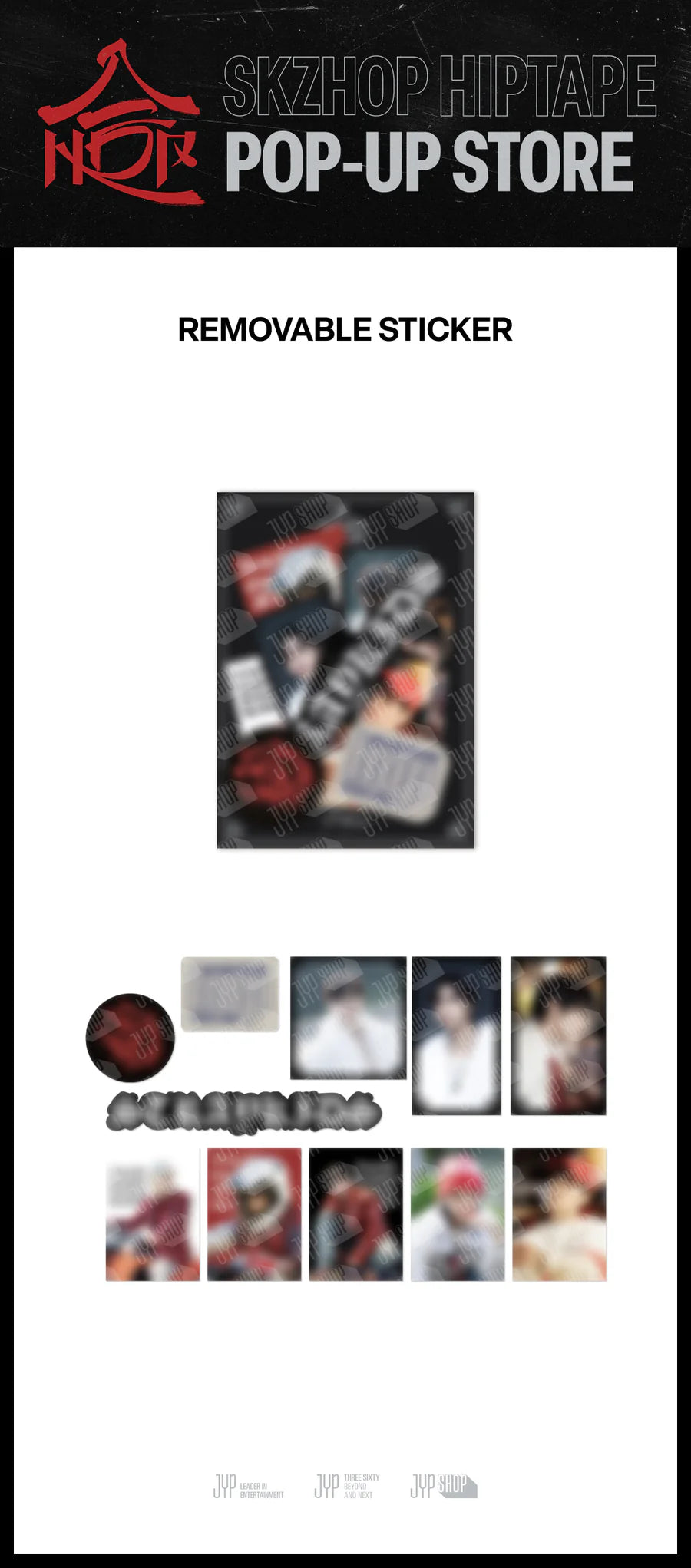 STRAY KIDS - 合 (HOP) POP-UP STORE MD REMOVABLE STICKER