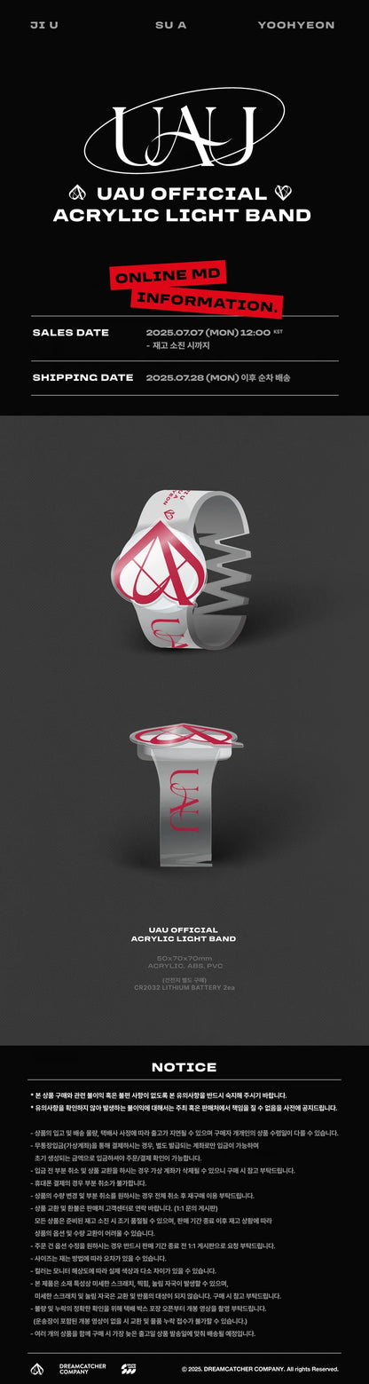 UAU - OFFICIAL ACRYLIC LIGHT BAND