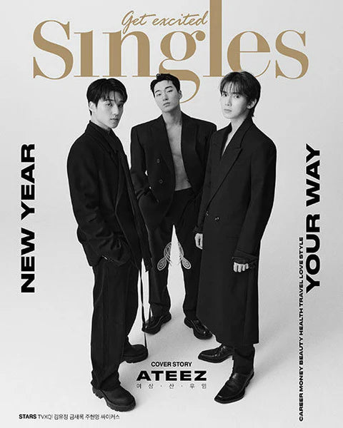 SINGLES MAGAZINE KOREAN - JANUARY 2024 ATEEZ & TVZQ