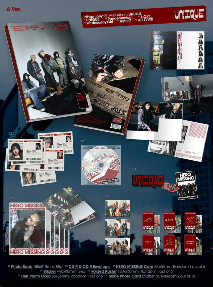 P1HARMONY - UNIQUE 9TH MINI ALBUM [PHOTOBOOK VER.]