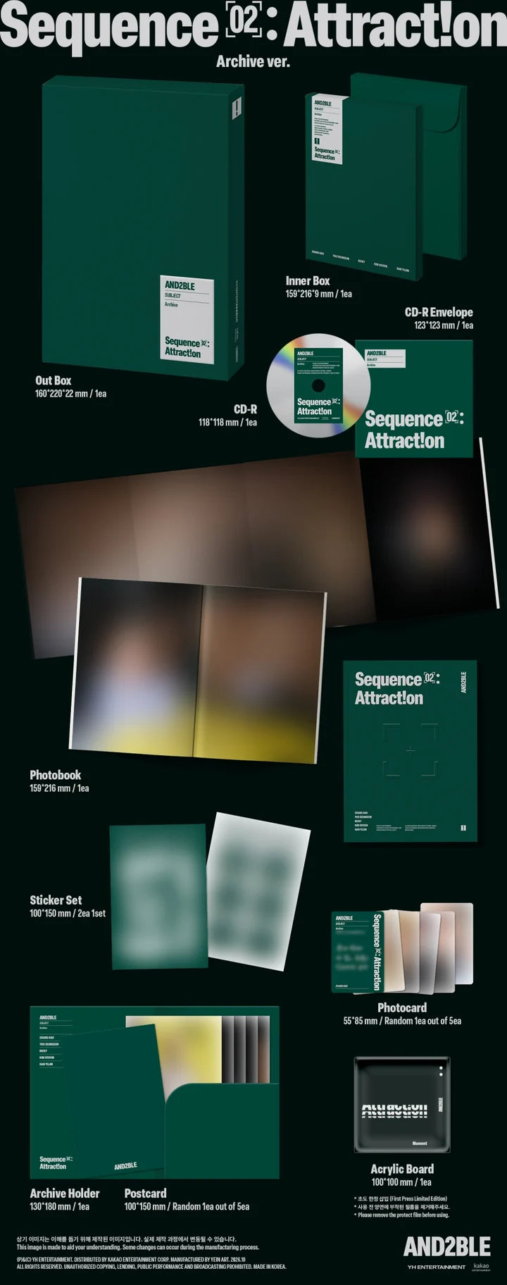 (PRE-ORDER) AND2BLE - SEQUENCE 02: ATTRACTION 2ND MINI ALBUM