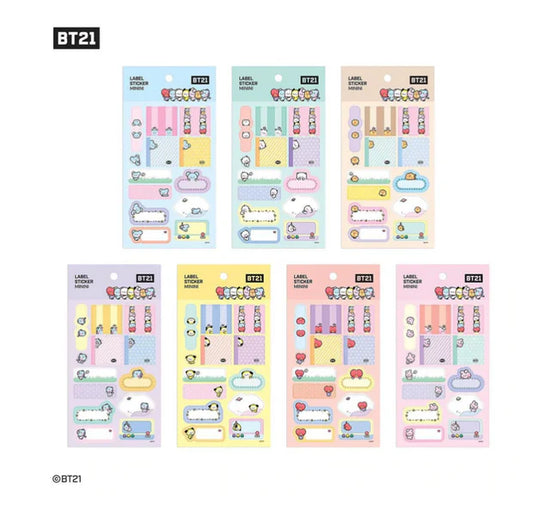 BT21 LABEL STICKER MININI