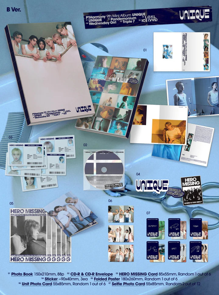 P1HARMONY - UNIQUE 9TH MINI ALBUM [PHOTOBOOK VER.]