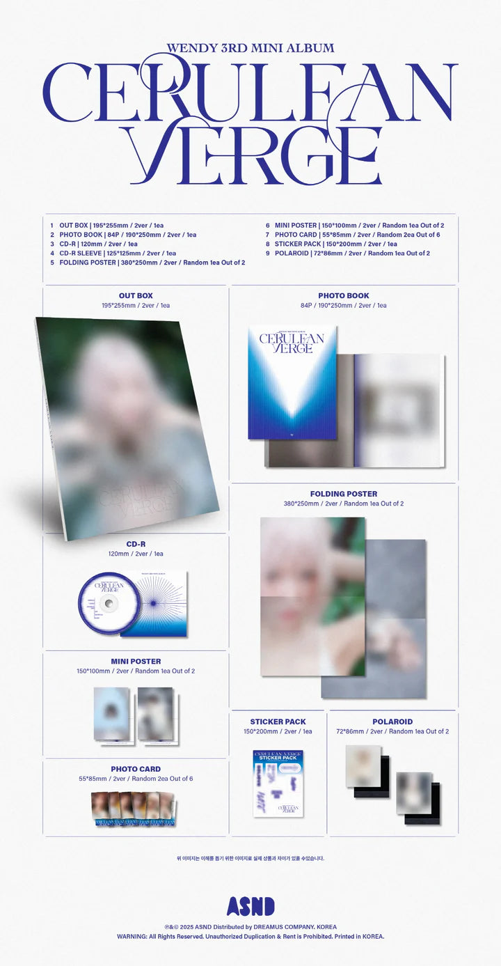 WENDY (RED VELVET) - CERULEAN VERGE 3RD MINI ALBUM