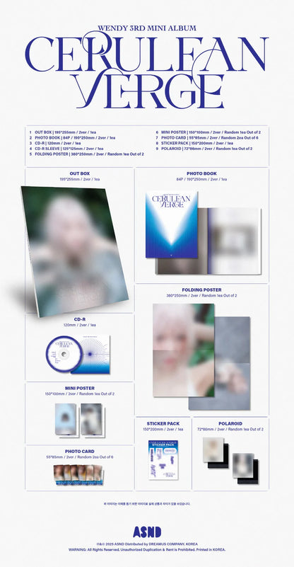 WENDY (RED VELVET) - CERULEAN VERGE 3RD MINI ALBUM