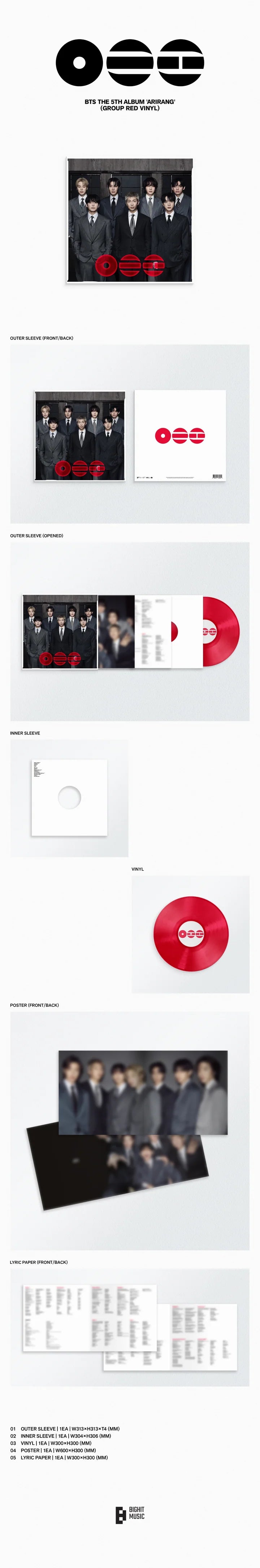 (PRE-ORDER) BTS - ARIRANG 5TH ALBUM [STANDARD VINYL VER.]
